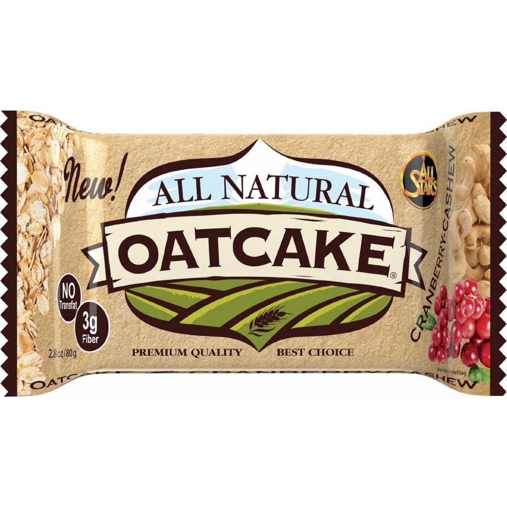 All Stars All Natural Oatcake 12 x 80 g arašidové maslo s kúskami čokolády