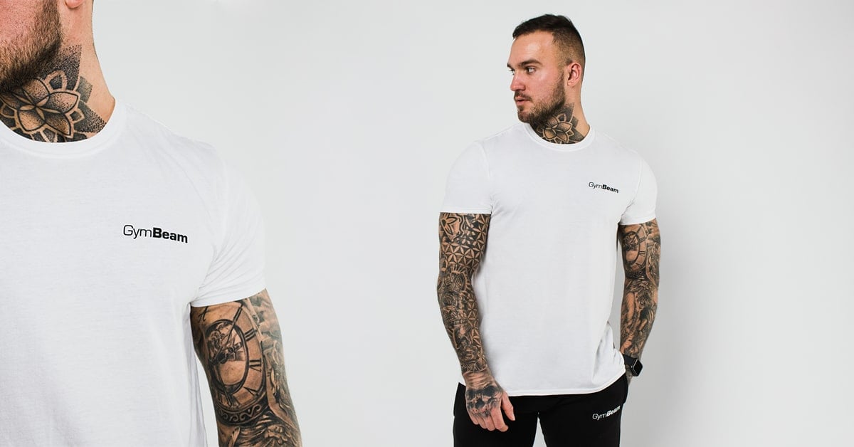 Men's T-shirt Basic White - GymBeam