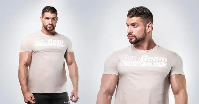 Tricou Stay Strong Sand - Gymbeam