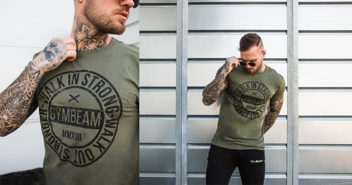 Мајица Walk In Strong Military Green - GymBeam