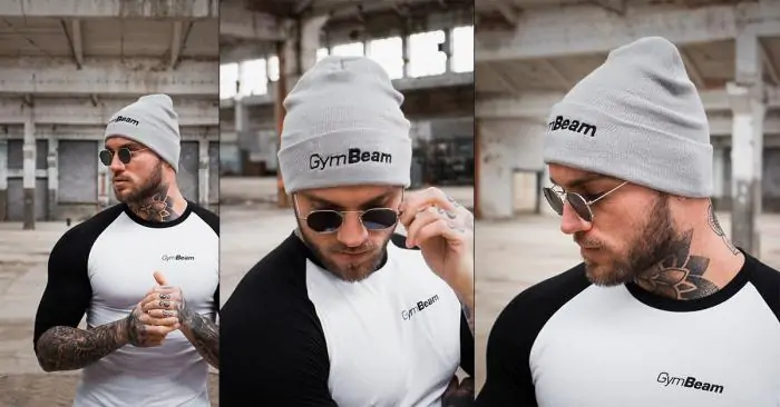 Winter hat Beanie Grey - GymBeam
