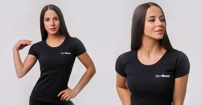 T-Shirt für Damen Basic Black - GymBeam
