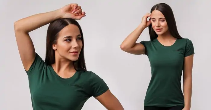 Women’s T-shirt Basic Green - GymBeam