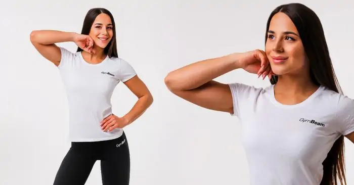 Women’s T-shirt Basic White - GymBeam