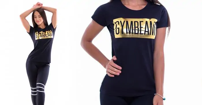 Tricou pentru femei Box Logo Black Gold - GymBeam