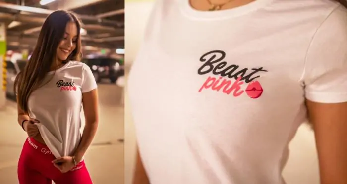 T-Shirt für Damen BeastPink White - BeastPink