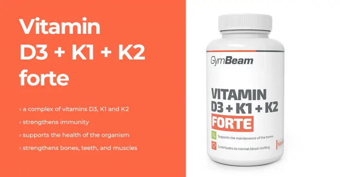 Vitamina D3+K1+K2 Forte GymBeam