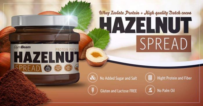 hazelnut spread gymbeam - proteínové lieskové maslo z lieskových orechov